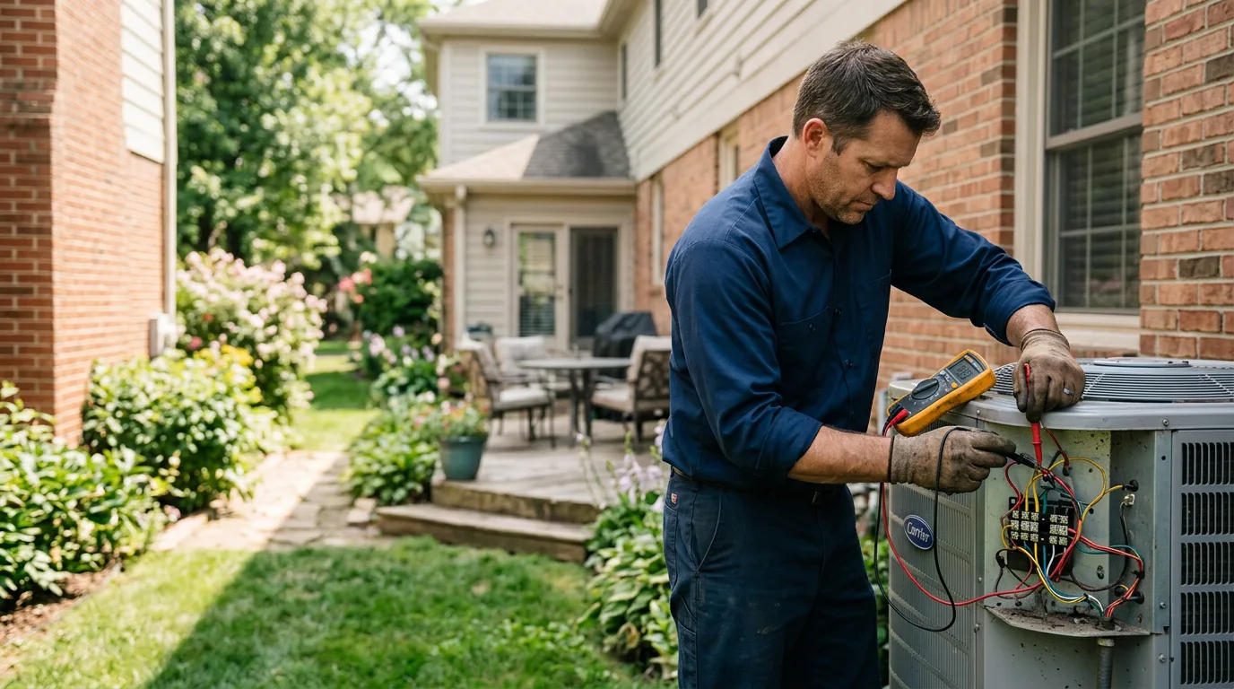 HVAC technician working near The Rock, GA